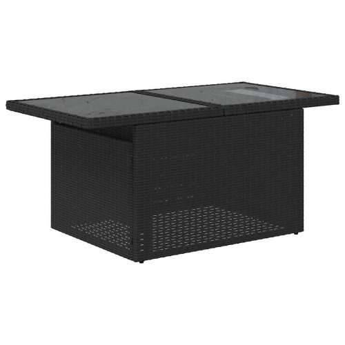 Vrtna garnitura - 8-dijelni set vrtnih sofa od poliratana s jastucima crni - Crna i krem 3x kutna + 3x srednja + stol + tabure 1 Cijena