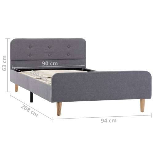 Okvir za krevet od tkanine svjetlosivi 90 x 200 cm - Svjetlosiva 90 x 200 cm Cijena