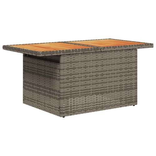 Vrtna garnitura - 11-dijelni set vrtnih sofa poliratan i bagrem s jastucima sivi - Siva 1 Cijena