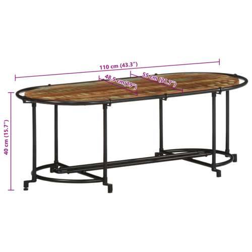 Stolić za kavu 110x55x40 cm od masivnog obnovljenog drva - 1 masivno obnovljeno drvo Cijena