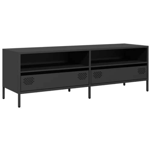 TV ormarić crni 135x39x43,5 cm hladno valjani čelik - Crna 1 135 cm Cijena