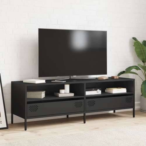 TV ormarić crni 135x39x43,5 cm hladno valjani čelik - Crna 1 135 cm Cijena