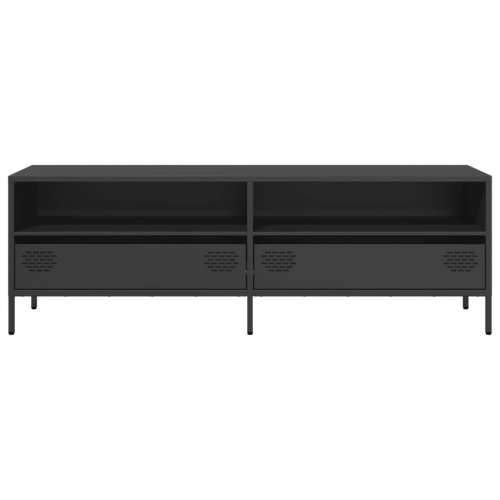 TV ormarić crni 135x39x43,5 cm hladno valjani čelik - Crna 1 135 cm Cijena