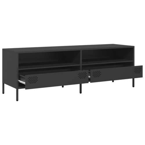 TV ormarić crni 135x39x43,5 cm hladno valjani čelik - Crna 1 135 cm Cijena
