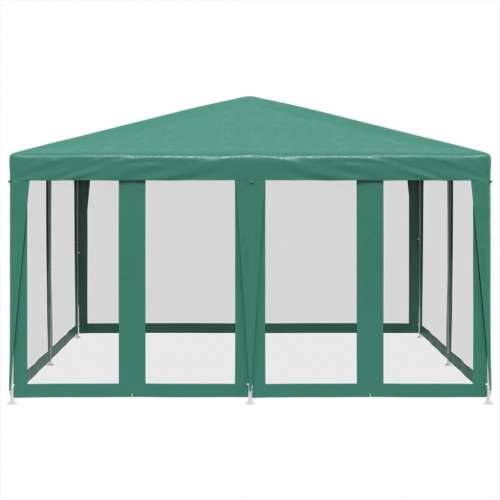 Šator za svadbe - šator za zabave s 8 mrežasta bočna zida zeleni 4 x 4 m HDPE - Zelena 4 x 4 m 1 with 8 sidewalls Cijena