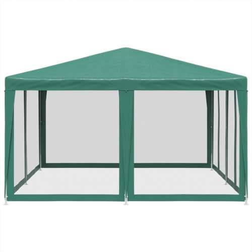 Šator za svadbe - šator za zabave s 8 mrežasta bočna zida zeleni 4 x 4 m HDPE - Zelena 4 x 4 m 1 with 8 sidewalls Cijena