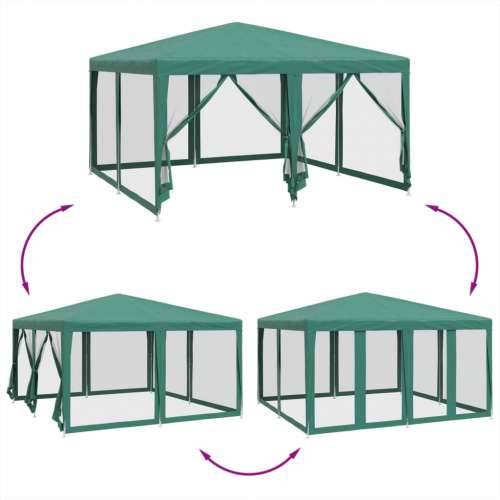 Šator za svadbe - šator za zabave s 8 mrežasta bočna zida zeleni 4 x 4 m HDPE - Zelena 4 x 4 m 1 with 8 sidewalls Cijena