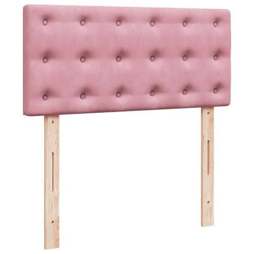 Box spring krevet s madracem ružičasti 80 x 200 cm baršunasti - Ružičasta 80 x 200 cm gumbi Cijena