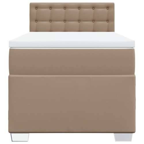 Krevet s oprugama i madrac cappuccino 80x200 cm od umjetne kože - Boja cappuccina 80 x 200 cm gumbi Cijena