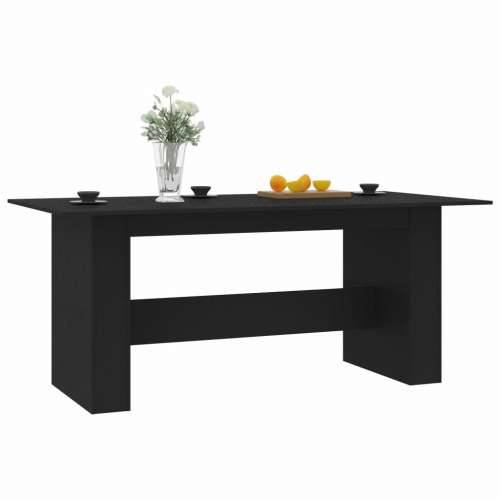 Blagovaonski stol crni 180 x 90 x 76 cm konstruirano drvo - Crna 1 Cijena