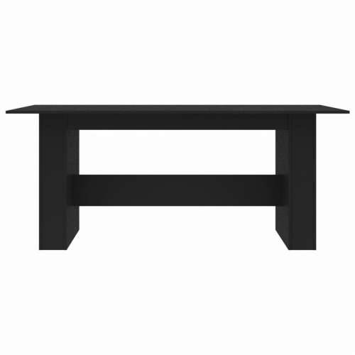 Blagovaonski stol crni 180 x 90 x 76 cm konstruirano drvo - Crna 1 Cijena