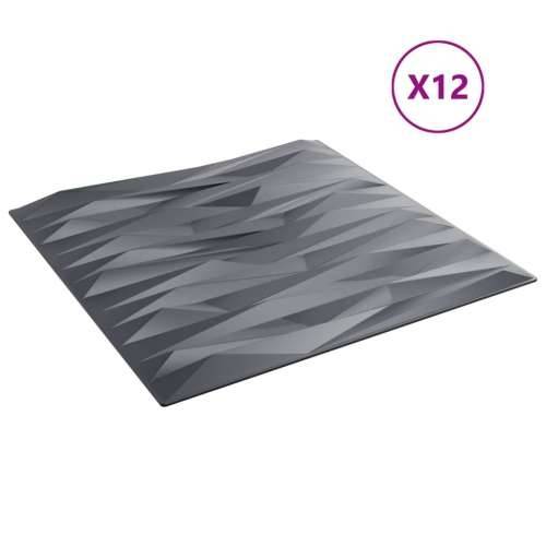 Zidni paneli 12 kom sivi 50 x 50 cm XPS 3 m² uzorak kamena - siva boja kamena 12 Cijena