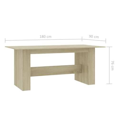 Blagovaonski stol boja hrasta 180x90x76 cm konstruirano drvo - sonoma hrast 1 Cijena