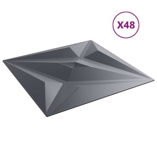 Zidni paneli 48 kom sivi 50 x 50 cm XPS 12 m² uzorak zvijezde - Sivi s zvijezdama 48 Cijena