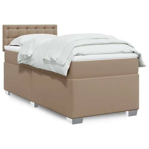 Krevet s oprugama i madrac cappuccino 80x200 cm od umjetne kože - Boja cappuccina 80 x 200 cm gumbi Cijena