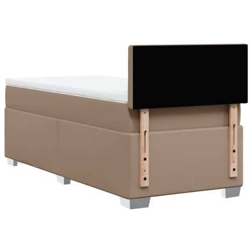 Krevet s oprugama i madrac cappuccino 80x200 cm od umjetne kože - Boja cappuccina 80 x 200 cm gumbi Cijena