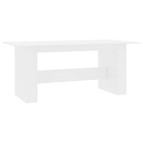 Blagovaonski stol visoki sjaj bijeli 180 x 90 x 76 cm iverica Cijena