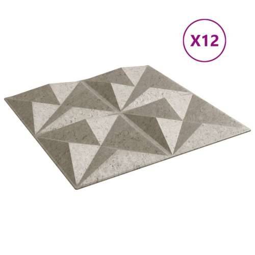 Zidni paneli 12 kom betona 50 x 50 cm XPS 3 m² uzorak origami - Origami boja betona 12 Cijena