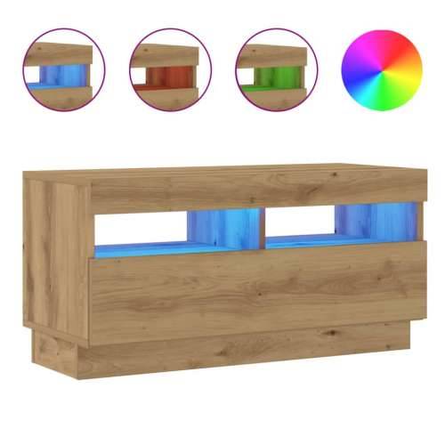 TV ormarić LED boja hrasta artisan 80x35x40cm konstruirano drvo - hrast artisan 1 80 cm Cijena