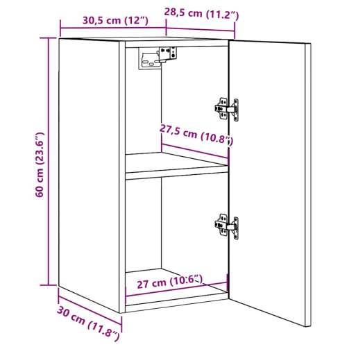 TV ormarići 2kom boja staro drvo 30,5x30x60cm konstruirano drvo - Staro drvo 2 60 cm Cijena