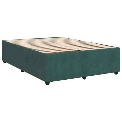 Krevet s oprugama i madracem tamnozeleni 140x190 cm baršunasti - Tamnozelena 140 x 190 cm gumbi Cijena