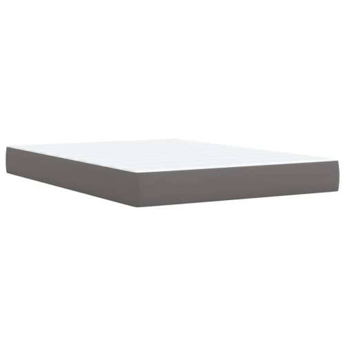 Krevet s oprugama i madracem sivi 140x190 cm od umjetne kože - Siva 140 x 190 cm gumbi Cijena