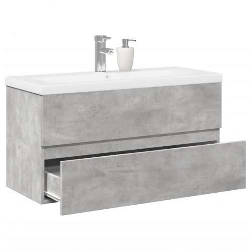 2-dijelni set kupaonskog namještaja siva boja betona drveni - Beton siva 90 x 38.5 x 45 cm bez slavine 1 Cijena