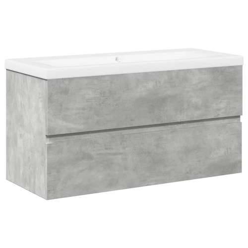 2-dijelni set kupaonskog namještaja siva boja betona drveni - Beton siva 90 x 38.5 x 45 cm bez slavine 1 Cijena