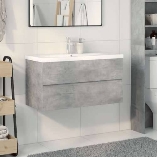 2-dijelni set kupaonskog namještaja siva boja betona drveni - Beton siva 90 x 38.5 x 45 cm bez slavine 1 Cijena