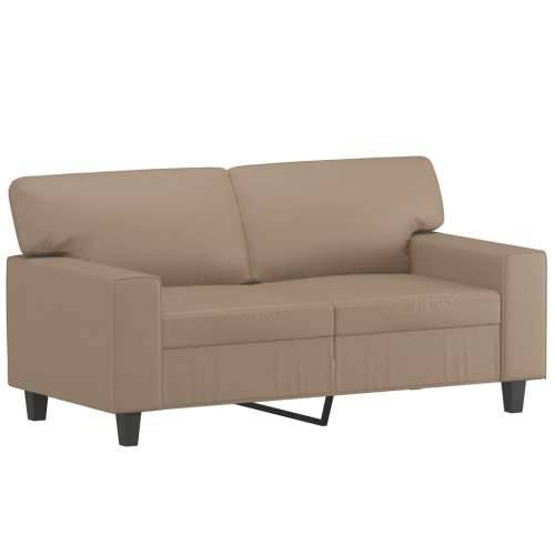 2-dijelni set sofa boja cappuccina od umjetne kože - Boja cappuccina s jastučićima Cijena