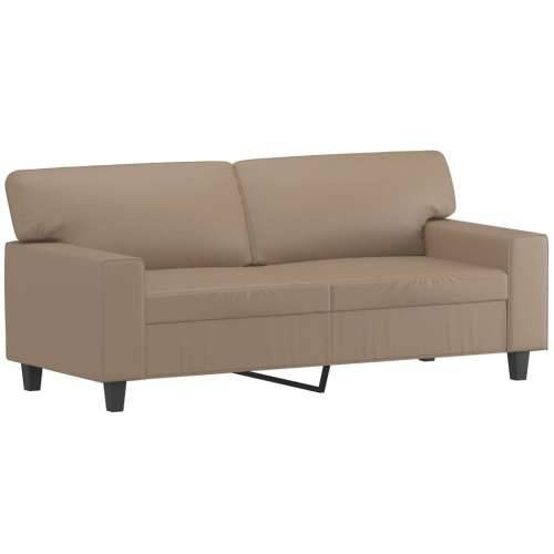2-dijelni set sofa boja cappuccina od umjetne kože - Boja cappuccina s jastučićima Cijena