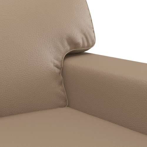 2-dijelni set sofa boja cappuccina od umjetne kože - Boja cappuccina s jastučićima Cijena