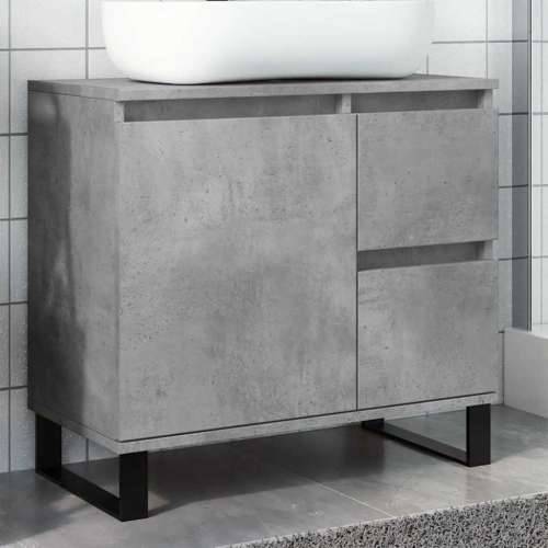 Kupaonski ormarić za Lavabo - Umivaonik boja betona 65x33x60 cm drveni Cijena