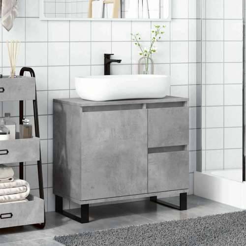 Kupaonski ormarić za Lavabo - Umivaonik boja betona 65x33x60 cm drveni Cijena