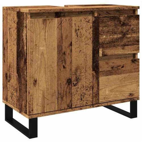 Kupaonski ormarić za Lavabo - Umivaonik boja drva 65 x 33 x 60 cm drveni - Staro drvo 1 Cijena