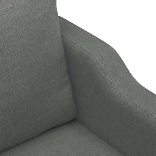 4-dijelni set sofa s jastucima tamnosivi od tkanine - Tamno siva s jastucima i tabureom Cijena