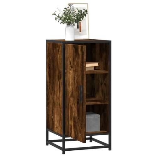 Komoda boja hrasta 35,5x35x76 cm konstruirano drvo i metal - Dimljeni hrast 1 Cijena