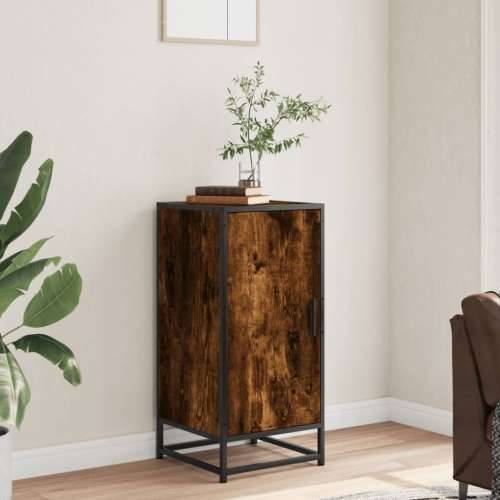 Komoda boja hrasta 35,5x35x76 cm konstruirano drvo i metal - Dimljeni hrast 1 Cijena