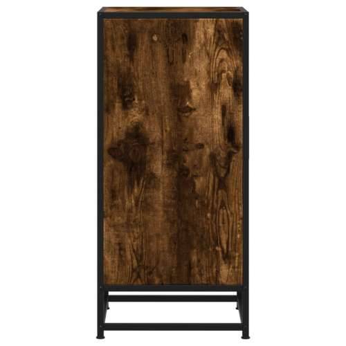 Komoda boja hrasta 35,5x35x76 cm konstruirano drvo i metal - Dimljeni hrast 1 Cijena