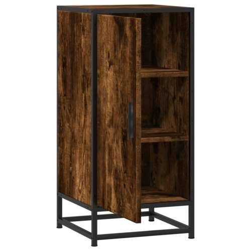 Komoda boja hrasta 35,5x35x76 cm konstruirano drvo i metal - Dimljeni hrast 1 Cijena