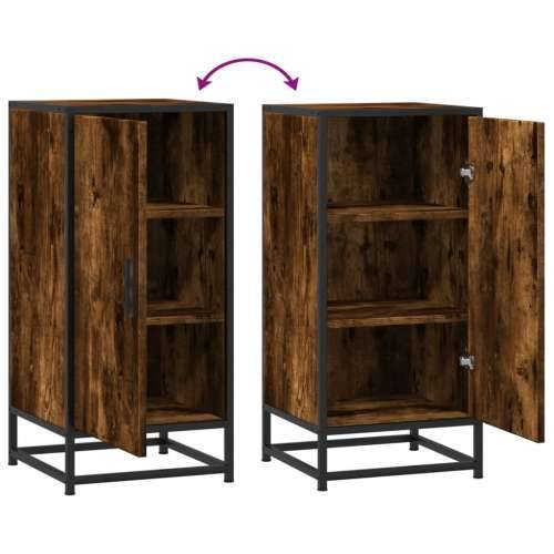 Komoda boja hrasta 35,5x35x76 cm konstruirano drvo i metal - Dimljeni hrast 1 Cijena