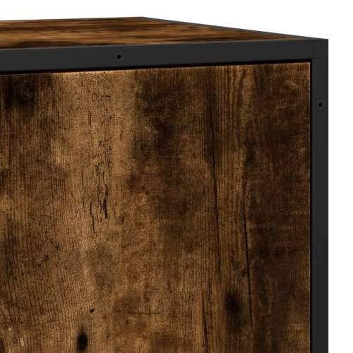 Komoda boja hrasta 35,5x35x76 cm konstruirano drvo i metal - Dimljeni hrast 1 Cijena