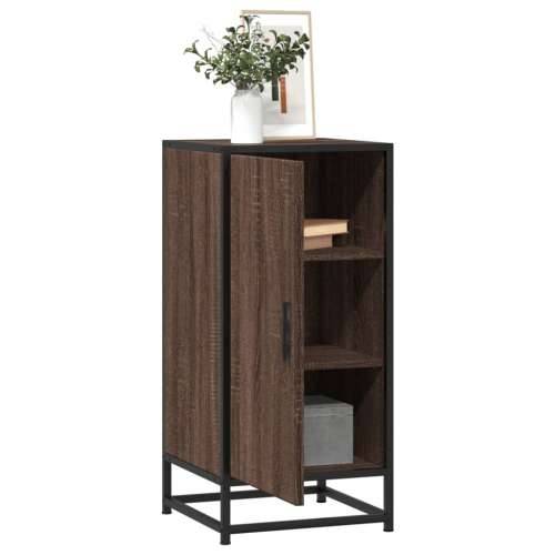 Komoda boja hrasta 35,5x35x76 cm konstruirano drvo i metal - Smeđi hrast 1 Cijena