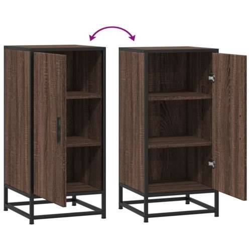 Komoda boja hrasta 35,5x35x76 cm konstruirano drvo i metal - Smeđi hrast 1 Cijena