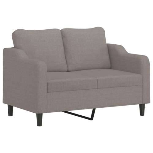 3-dijelni set sofa s jastucima smeđesivi od tkanine - Sivo-smeđa s jastučićima i tabureom Cijena