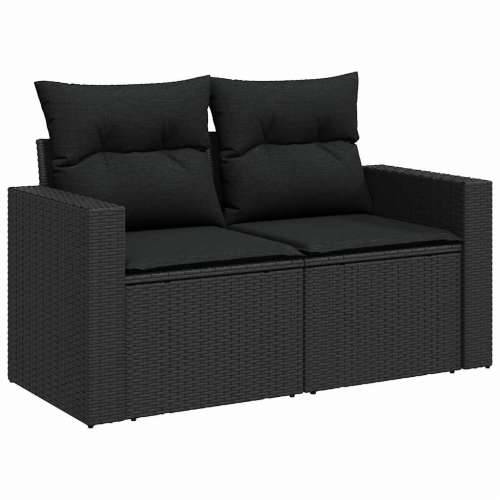 Vrtna garnitura - 11-dijelni set vrtnih sofa od poliratana s jastucima crni - Crna sa spremištem i torbom 11 Cijena