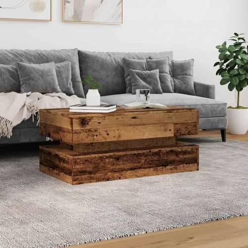 Stolić za kavu s LED svjetlima boja starog drva 90 x 50 x 40 cm - Staro drvo 1 90 cm Cijena