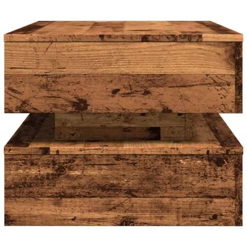 Stolić za kavu s LED svjetlima boja starog drva 90 x 50 x 40 cm - Staro drvo 1 90 cm Cijena
