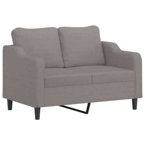 3-dijelni set sofa s jastucima smeđesivi od tkanine - Sivo-smeđa s jastucima i tabureom Cijena