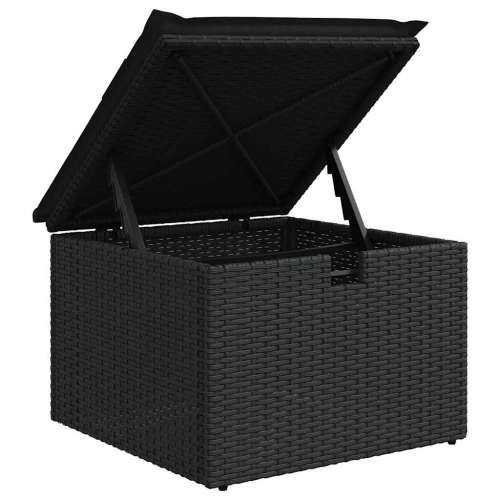 Vrtna garnitura - 7-dijelni set vrtnih sofa od poliratana s jastucima crni - Crna sa spremištem 7 Cijena